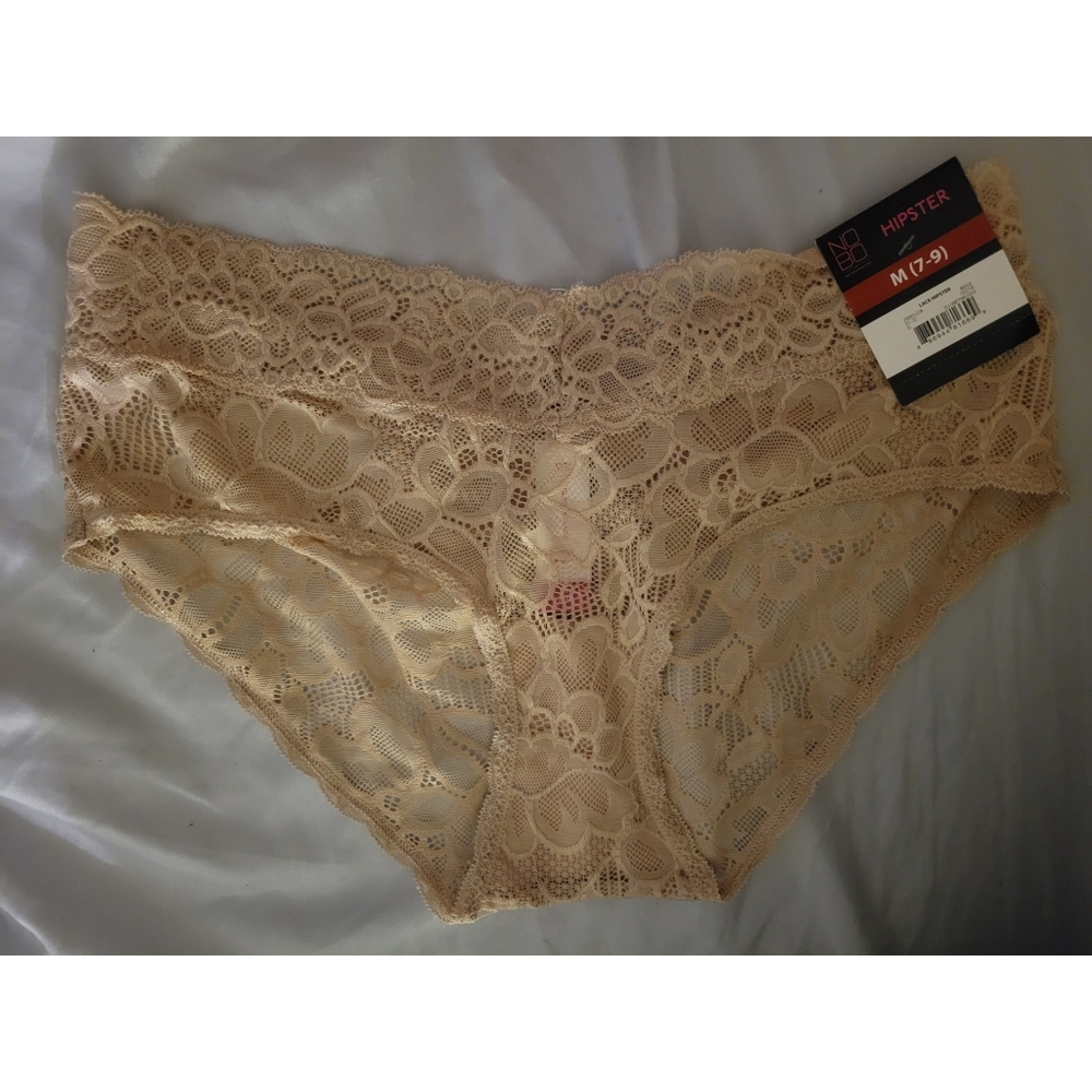 Lace Hipster Panties - Tan